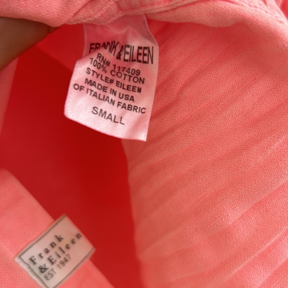Frank And Eileen Button Down Eileen Small Neon Pi… - image 3